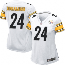 Women's Nike Pittsburgh Steelers #24 Coty Sensabaugh Game White NFL Jersey