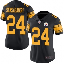 Women's Nike Pittsburgh Steelers #24 Coty Sensabaugh Limited Black Rush Vapor Untouchable NFL Jersey