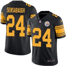 Youth Nike Pittsburgh Steelers #24 Coty Sensabaugh Limited Black Rush Vapor Untouchable NFL Jersey
