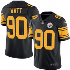 Youth Nike Pittsburgh Steelers #90 T. J. Watt Limited Black Rush Vapor Untouchable NFL Jersey