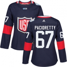Women's Adidas Team USA #67 Max Pacioretty Premier Navy Blue Away 2016 World Cup Hockey Jersey