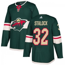Youth Adidas Minnesota Wild #32 Alex Stalock Authentic Green Home NHL Jersey
