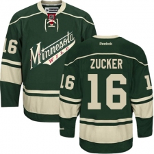 Men's Reebok Minnesota Wild #16 Jason Zucker Authentic Green Third NHL Jersey