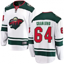 Youth Minnesota Wild #64 Mikael Granlund Fanatics Branded White Away Breakaway NHL Jersey