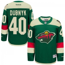 Men's Reebok Minnesota Wild #40 Devan Dubnyk Authentic Green 2016 Stadium Series NHL Jersey