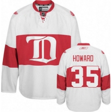 Men's Reebok Detroit Red Wings #35 Jimmy Howard Authentic White Third NHL Jersey