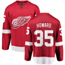 Youth Detroit Red Wings #35 Jimmy Howard Fanatics Branded Red Home Breakaway NHL Jersey