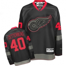 Men's Reebok Detroit Red Wings #40 Henrik Zetterberg Authentic Black Ice NHL Jersey