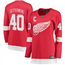 Women's Detroit Red Wings #40 Henrik Zetterberg Fanatics Branded Red Home Breakaway NHL Jersey
