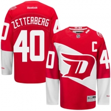 Women's Reebok Detroit Red Wings #40 Henrik Zetterberg Authentic Red 2016 Stadium Series NHL Jersey