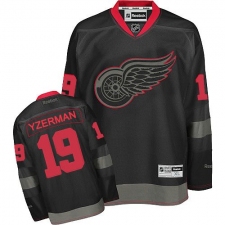 Men's Reebok Detroit Red Wings #19 Steve Yzerman Premier Black Ice NHL Jersey