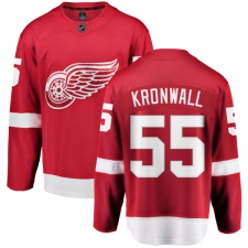 Men's Detroit Red Wings #55 Niklas Kronwall Fanatics Branded Red Home Breakaway NHL Jersey