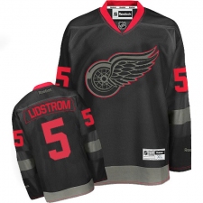 Men's Reebok Detroit Red Wings #5 Nicklas Lidstrom Premier Black Ice NHL Jersey