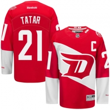 Men's Reebok Detroit Red Wings #21 Tomas Tatar Authentic Red 2016 Stadium Series NHL Jersey