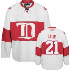 Men's Reebok Detroit Red Wings #21 Tomas Tatar Premier White Third NHL Jersey