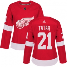 Women's Adidas Detroit Red Wings #21 Tomas Tatar Premier Red Home NHL Jersey
