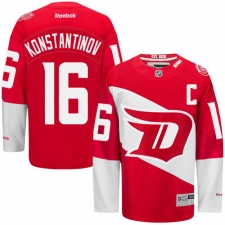 Men's Reebok Detroit Red Wings #16 Vladimir Konstantinov Authentic Red 2016 Stadium Series NHL Jersey