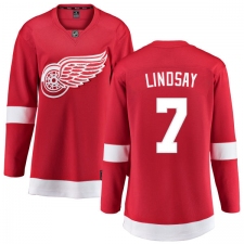 Women's Detroit Red Wings #7 Ted Lindsay Fanatics Branded Red Home Breakaway NHL Jersey