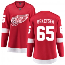 Women's Detroit Red Wings #65 Danny DeKeyser Fanatics Branded Red Home Breakaway NHL Jersey