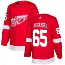 Youth Adidas Detroit Red Wings #65 Danny DeKeyser Authentic Red Home NHL Jersey