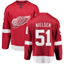 Men's Detroit Red Wings #51 Frans Nielsen Fanatics Branded Red Home Breakaway NHL Jersey