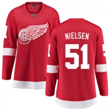 Women's Detroit Red Wings #51 Frans Nielsen Fanatics Branded Red Home Breakaway NHL Jersey