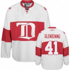 Women's Reebok Detroit Red Wings #41 Luke Glendening Authentic White Third NHL Jersey