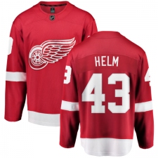 Youth Detroit Red Wings #43 Darren Helm Fanatics Branded Red Home Breakaway NHL Jersey