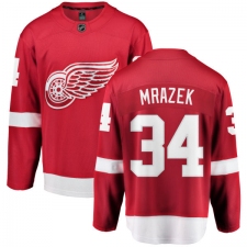 Men's Detroit Red Wings #34 Petr Mrazek Fanatics Branded Red Home Breakaway NHL Jersey