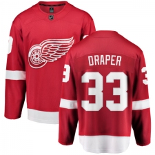 Men's Detroit Red Wings #33 Kris Draper Fanatics Branded Red Home Breakaway NHL Jersey