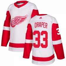 Women's Adidas Detroit Red Wings #33 Kris Draper Authentic White Away NHL Jersey