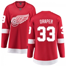 Women's Detroit Red Wings #33 Kris Draper Fanatics Branded Red Home Breakaway NHL Jersey