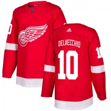 Youth Adidas Detroit Red Wings #10 Alex Delvecchio Authentic Red Home NHL Jersey