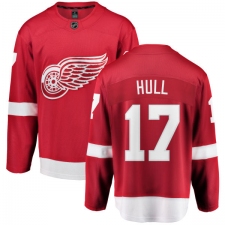 Men's Detroit Red Wings #17 Brett Hull Fanatics Branded Red Home Breakaway NHL Jersey