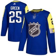 Men's Adidas Detroit Royal Blue Wings #25 Mike Green Authentic Royal Blue 2018 All-Star Atlantic Division NHL Jersey