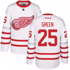 Men's Reebok Detroit Red Wings #25 Mike Green Authentic White 2017 Centennial Classic NHL Jersey
