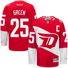 Men's Reebok Detroit Red Wings #25 Mike Green Premier Red 2016 Stadium Series NHL Jersey