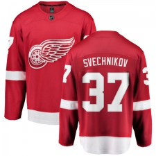 Men's Detroit Red Wings #37 Evgeny Svechnikov Fanatics Branded Red Home Breakaway NHL Jersey