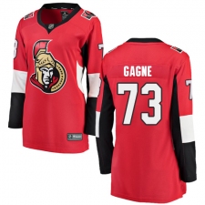 Women's Ottawa Senators #73 Gabriel Gagne Fanatics Branded Red Home Breakaway NHL Jersey
