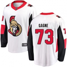 Youth Ottawa Senators #73 Gabriel Gagne Fanatics Branded White Away Breakaway NHL Jersey
