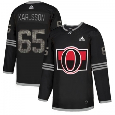 Men's Adidas Ottawa Senators #65 Erik Karlsson Black_1 Authentic Classic Stitched NHL Jersey