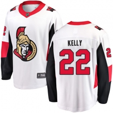 Youth Ottawa Senators #22 Chris Kelly Fanatics Branded White Away Breakaway NHL Jersey
