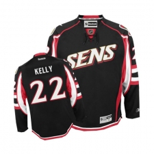 Youth Reebok Ottawa Senators #22 Chris Kelly Authentic Black Third NHL Jersey