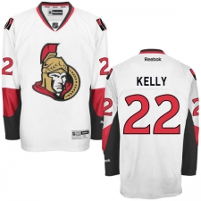 Youth Reebok Ottawa Senators #22 Chris Kelly Authentic White Away NHL Jersey