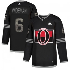 Men's Adidas Ottawa Senators #6 Chris Wideman Black_1 Authentic Classic Stitched NHL Jersey