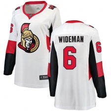 Women's Ottawa Senators #6 Chris Wideman Fanatics Branded White Away Breakaway NHL Jersey