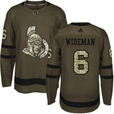 Youth Adidas Ottawa Senators #6 Chris Wideman Premier Green Salute to Service NHL Jersey