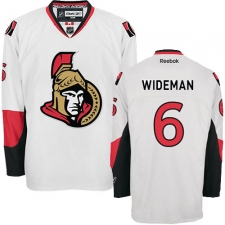 Youth Reebok Ottawa Senators #6 Chris Wideman Authentic White Away NHL Jersey