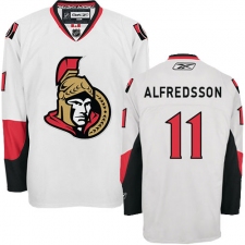 Women's Reebok Ottawa Senators #11 Daniel Alfredsson Authentic White Away NHL Jersey