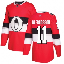 Youth Adidas Ottawa Senators #11 Daniel Alfredsson Authentic Red 2017 100 Classic NHL Jersey
